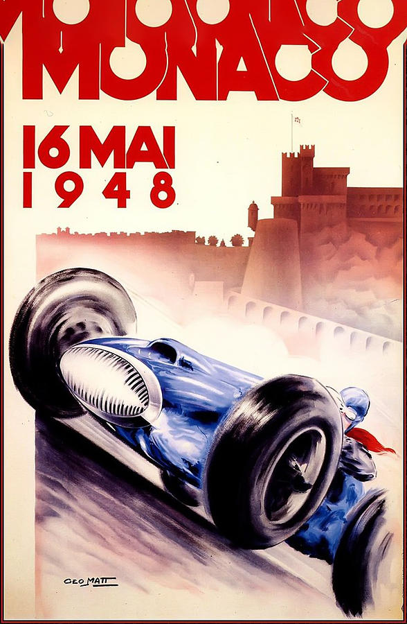 1948 F1 Monaco Grand Prix  Digital Art by Georgia Clare