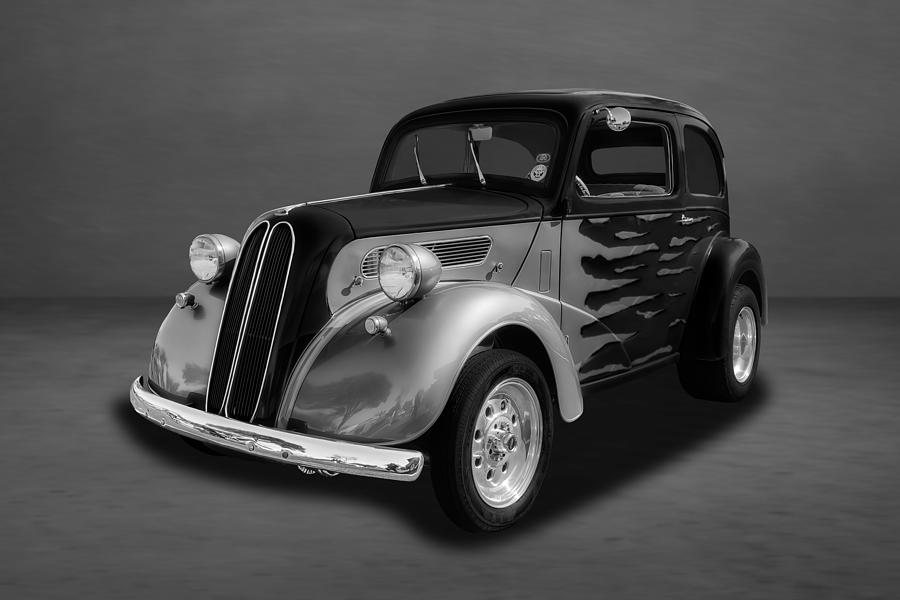 1948 Ford Anglia Sedan  -  FDANGBW111 Photograph by Frank J Benz