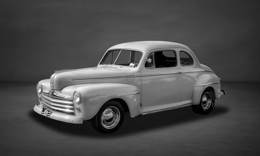 1948 Ford Coupe  -  4BW Photograph by Frank J Benz