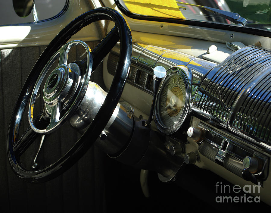 Transportation Photograph - 1948 Ford Super Deluxe Dash by Peter Piatt