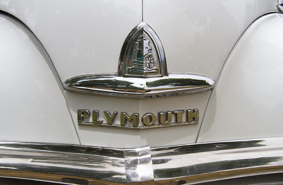 1948 Plymouth Hood Logo Photograph by Nick Gray