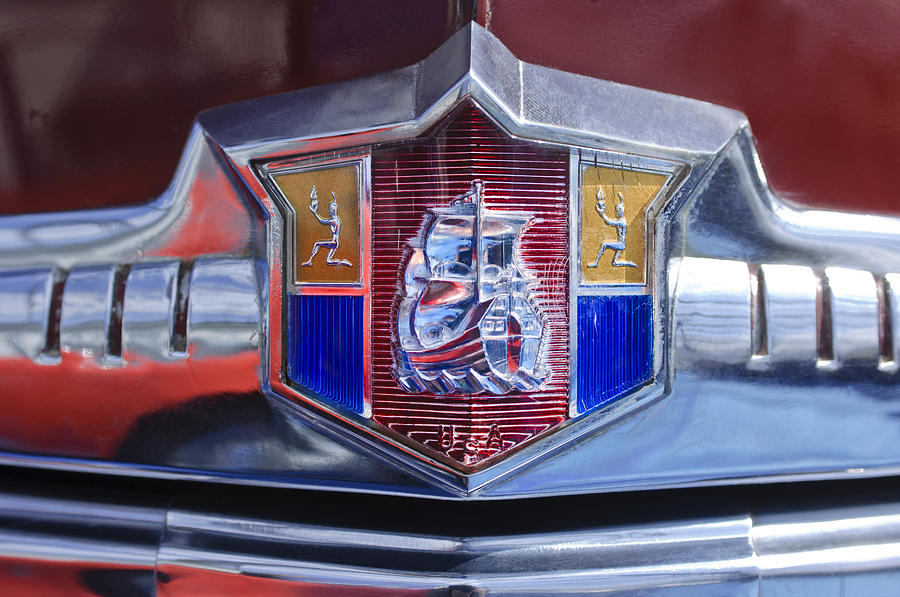 1949 Plymouth P-18 Special Deluxe Convertible Emblem Photograph by Jill Reger