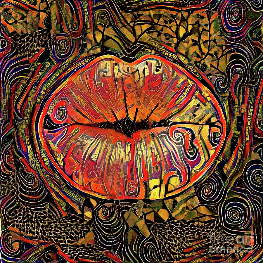 Kissing Lips #195 Digital Art by Amy Cicconi