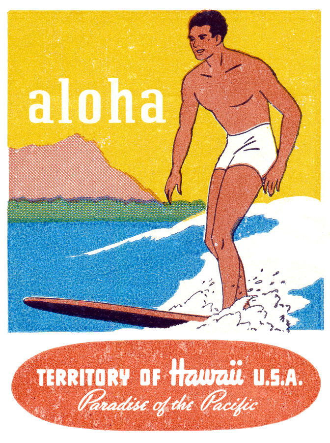 1950 Aloha Hawaii Painting by Historic Image