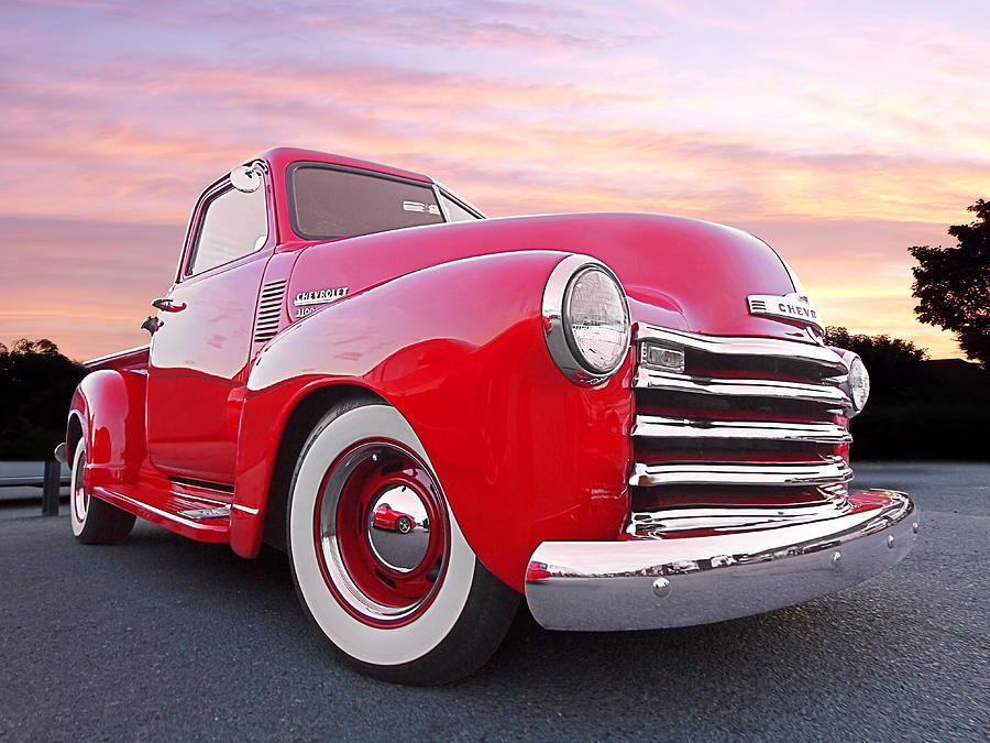 1950 Chevy Pick Up At Sunset Photograph by Gill Billington
