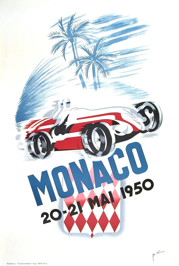 1950 F1 Monaco Grand Prix  Digital Art by Georgia Clare