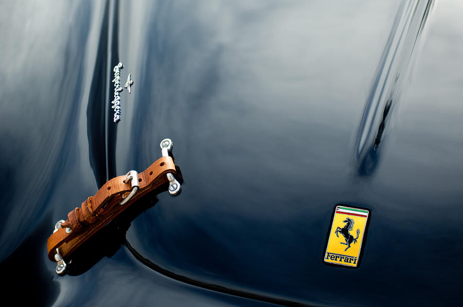 Car Photograph - 1950 Ferrari Hood Emblem by Jill Reger