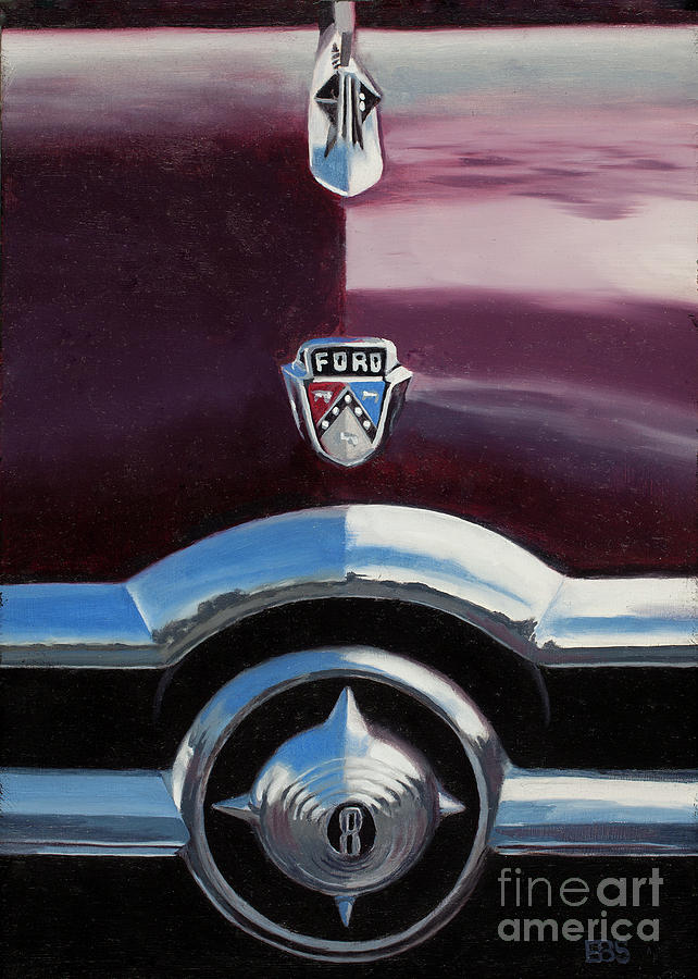 50s Painting - 1950 Ford Crestline by Elaine Brady Smith Art by Elaine Brady Smith 50s Painting - 1950 Ford Crestline by Elaine Brady Smith Art by Elaine Brady Smith