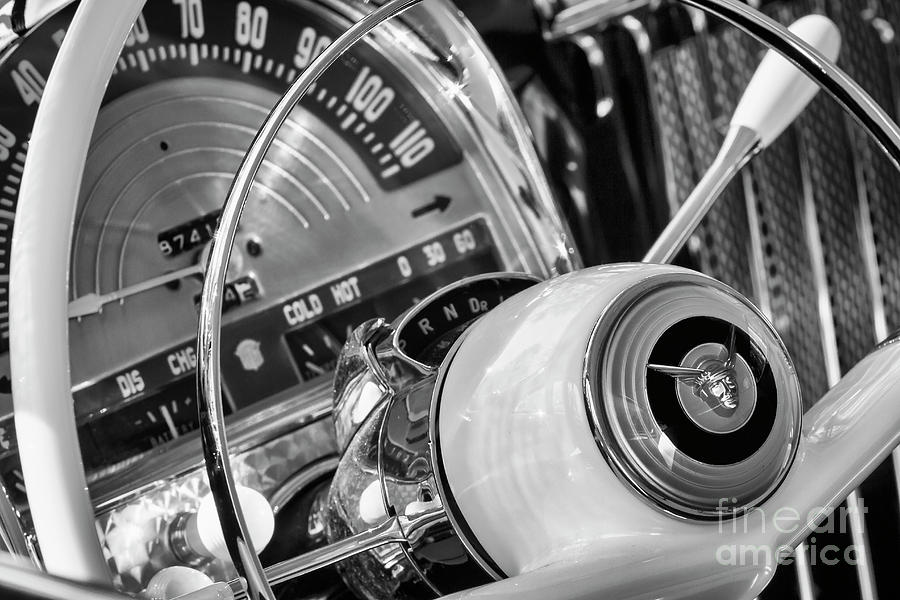1950 Mercury Steering and Dash Photograph by Dennis Hedberg