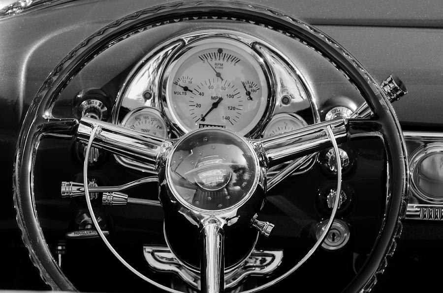1950 Oldsmobile Rocket 88 Steering Wheel 4 Photograph by Jill Reger