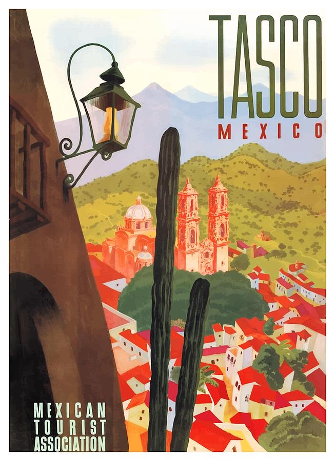TT57 Vintage Tasco Mexico Mexican Travel Poster Re-Print A4 