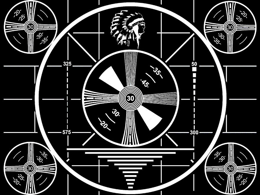 1950 Television Test Pattern Mixed Media by Dan Sproul