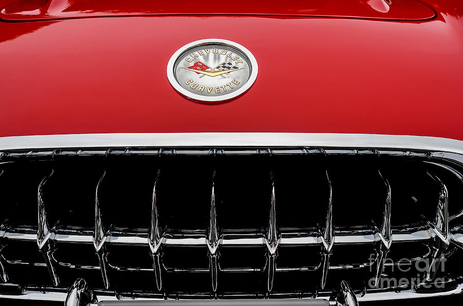 1959 Corvette Front Grill Photograph by M G Whittingham