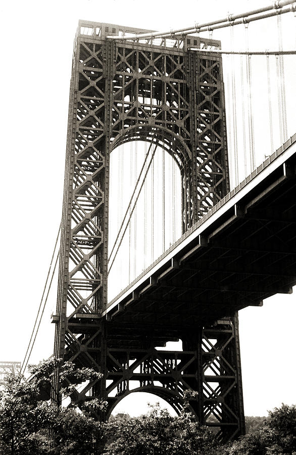 Architecture Photograph - George Washington Bridge 1950 by Marilyn Hunt