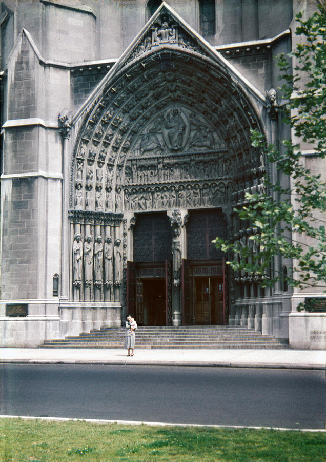1950s Riverside Church New York Doorway Photograph by Marilyn Hunt