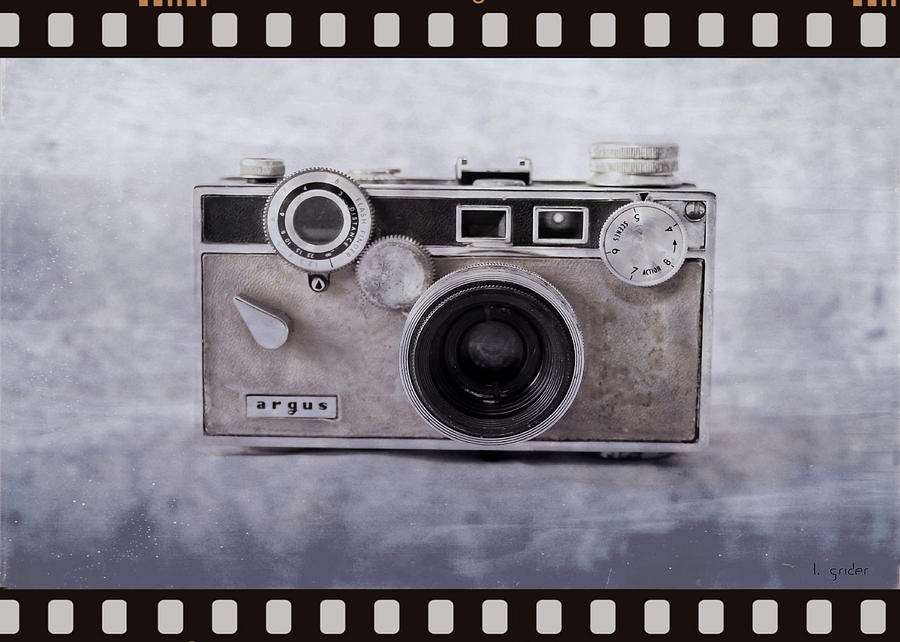 1950s Vintage Argus Camera with Filmstrip Border Photograph by Tony Grider