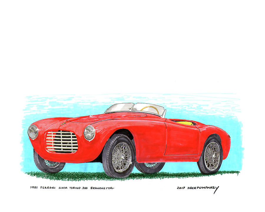 1951 Ferrari 212 Barchettas  Painting by Jack Pumphrey