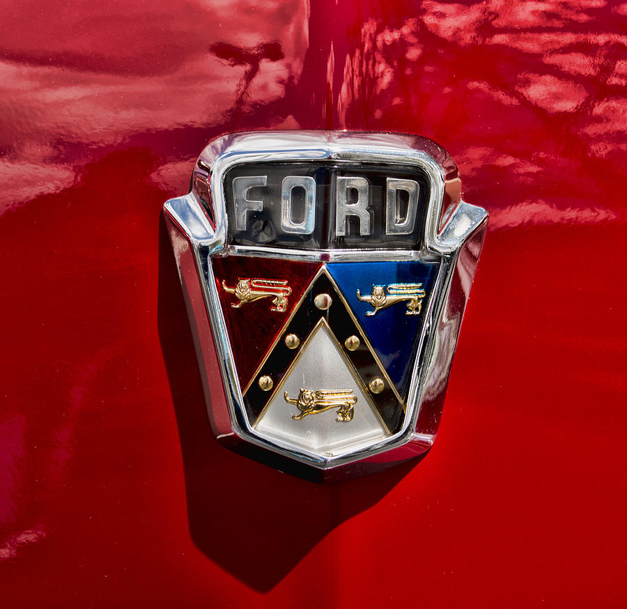 1951 Ford Emblem Photograph by Kristia Adams