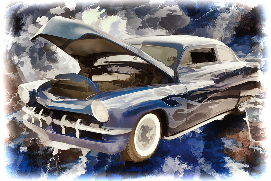 1951 Mercury Classic Car Painting 025.02 Painting by M K Miller