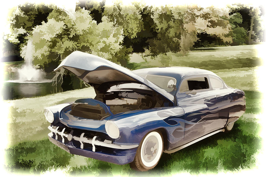 1951 Mercury Classic Car Painting 027.02 Painting by M K Miller