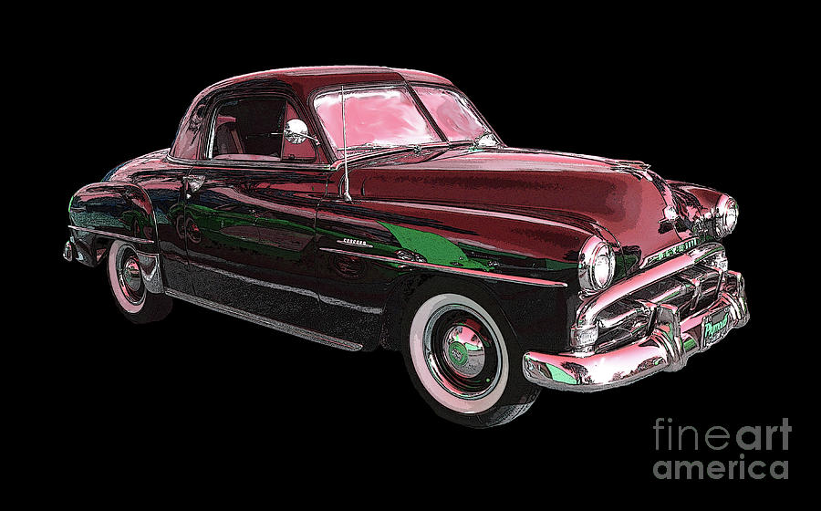 1951 Plymouth Concord 2 Door Red Poster Image Photograph by Christine Dekkers