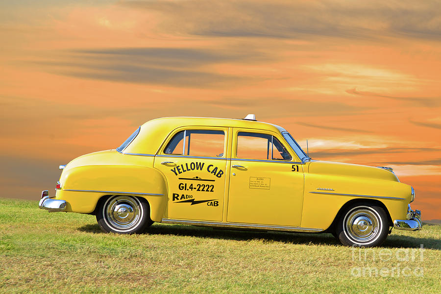 1951 Plymouth Sedan 'Yellow Cab' Photograph by Dave Koontz - Fine Art ...