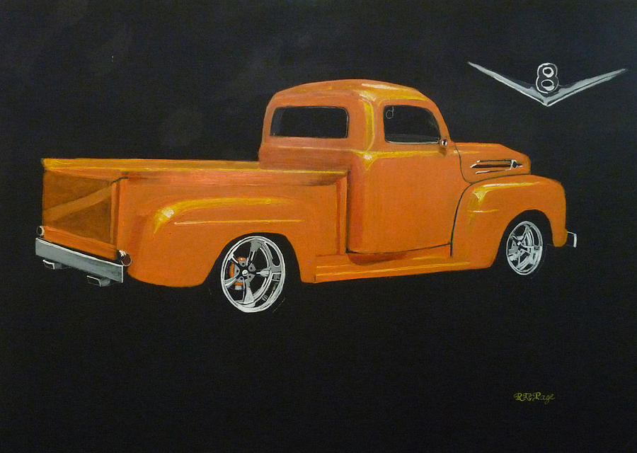 1952 Ford Pickup Custom Painting by Richard Le Page