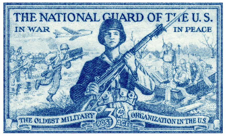 1952 National Guard Stamp Painting by Historic Image