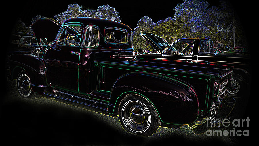 1952 Neon Chevrolet Pickup Photograph by Geraldine DeBoer