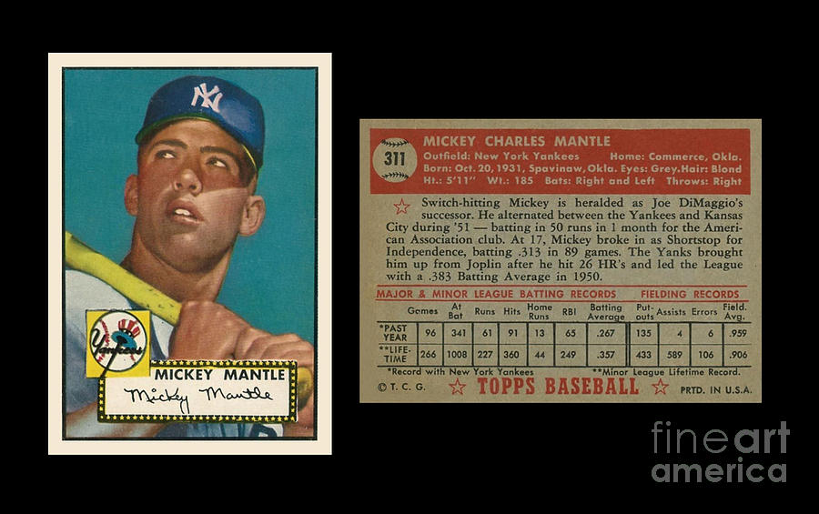 Mickey Mantle Rookie Card – ChampionshipArt - The Art of Champions