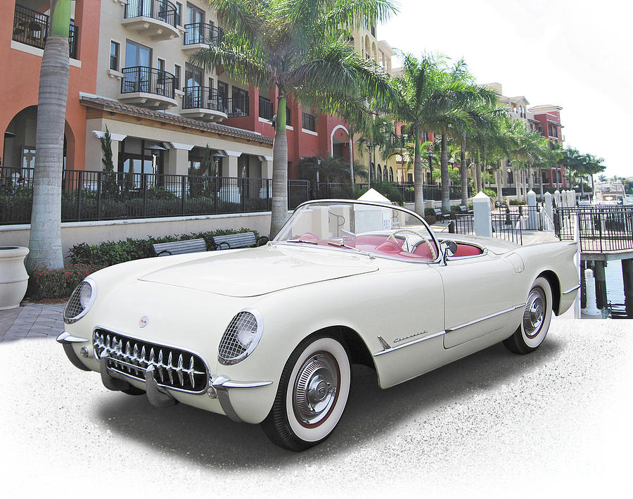 1953-54 Corvette Photograph by Ron Long