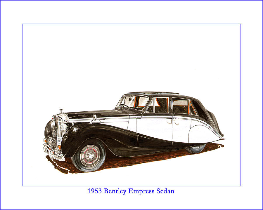 1953 Bentley Empress Sedan Painting by Jack Pumphrey
