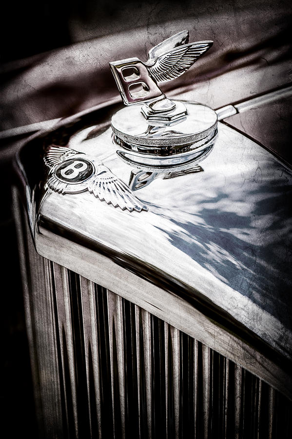 1953 Bentley R-Type Hood Ornament - Emblem -0790ac Photograph by Jill Reger