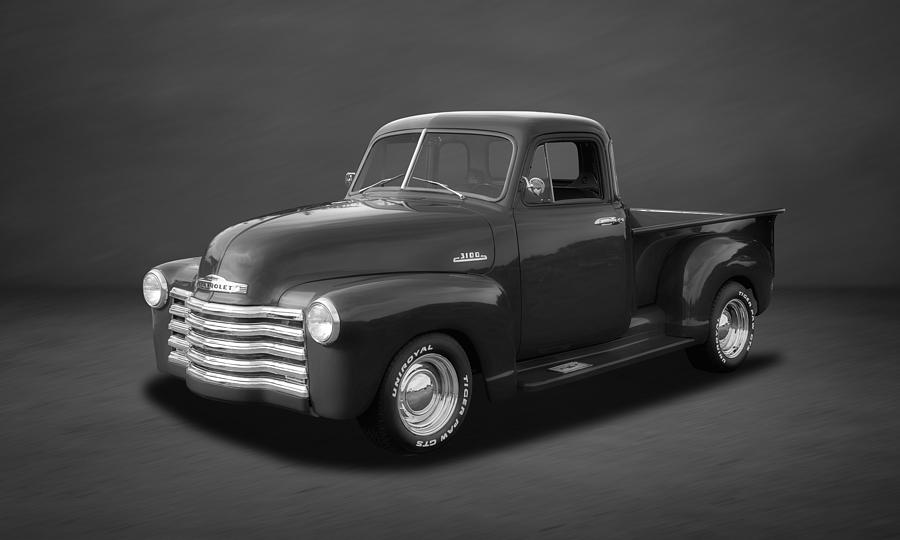 1953 Chevrolet Pickup Truck -  4BW Photograph by Frank J Benz