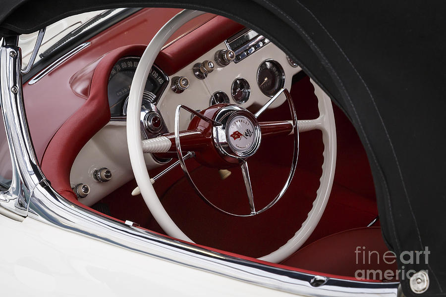 1953 Corvette Interior Photograph by Dennis Hedberg