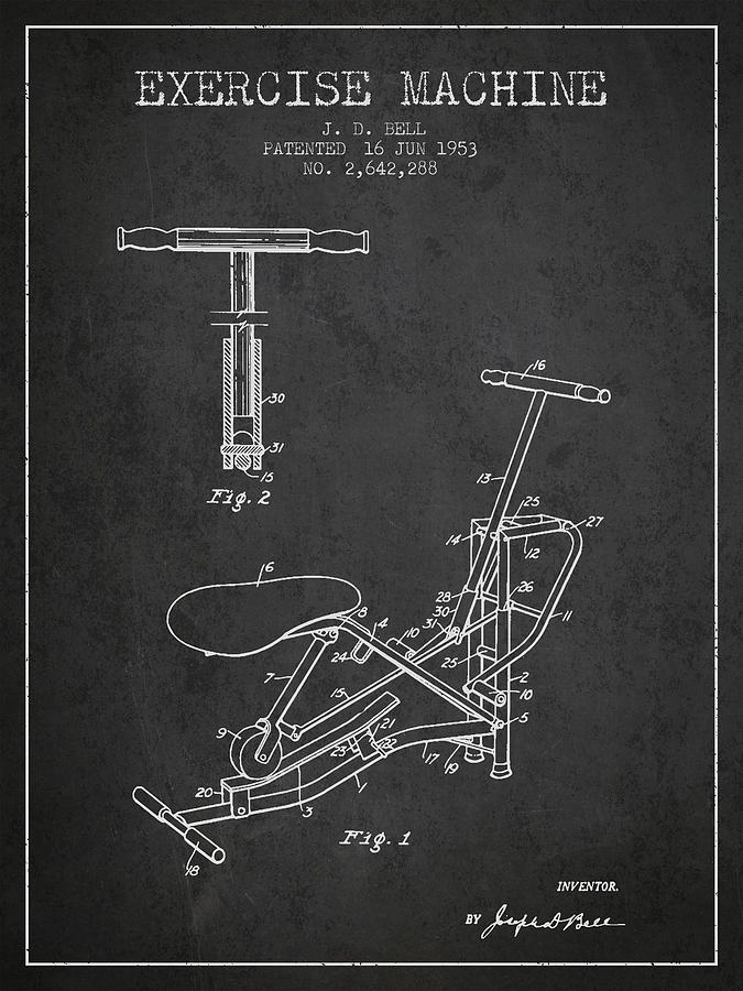 1953 Exercising Device Patent Spbb07_cg Digital Art