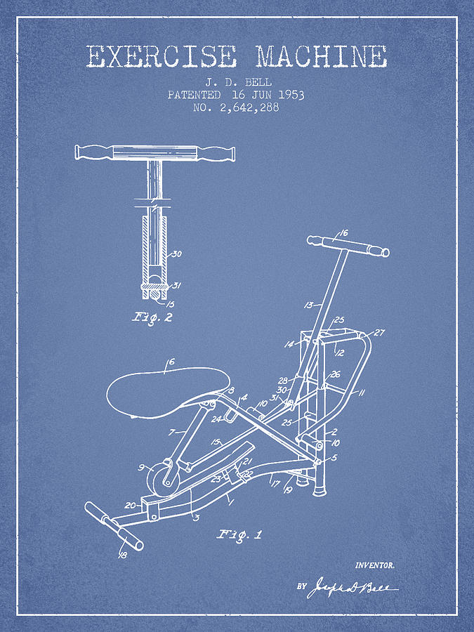 1953 Exercising Device Patent Spbb07_lb Digital Art