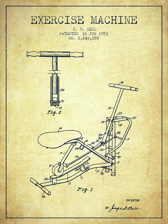 1953 Exercising Device Patent Spbb07_vn Digital Art