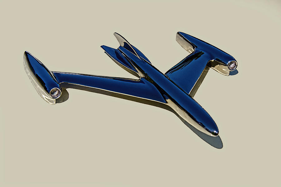 1953 Oldsmobile 98 Rocket Hood Emblem Photograph by Nick Gray