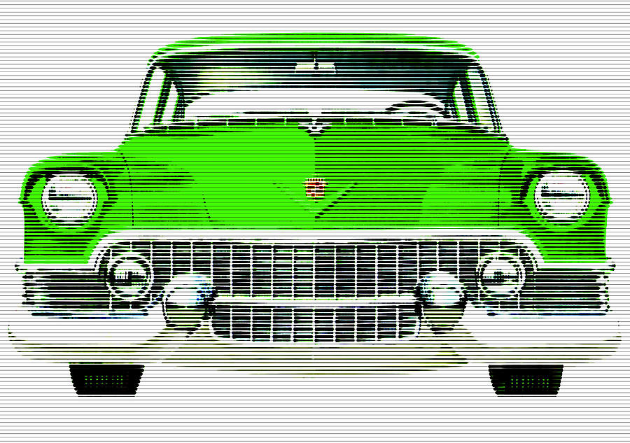1954 Cadillac Green Mixed Media by Charlie Ross