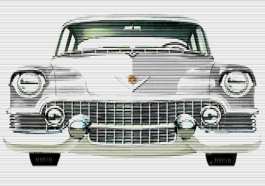 1954 Cadillac White Mixed Media by Charlie Ross