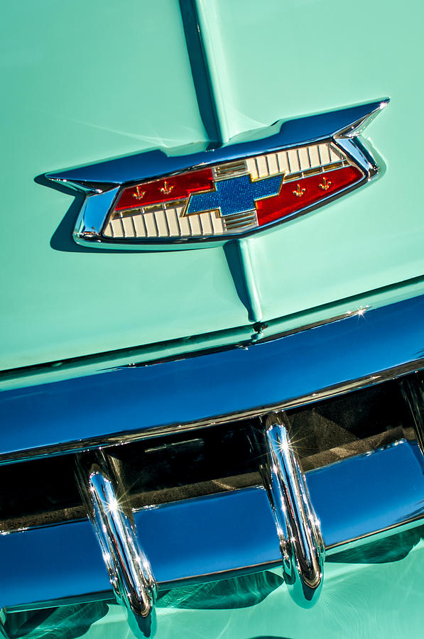 1954 Chevrolet Belair Emblem Photograph by Jill Reger