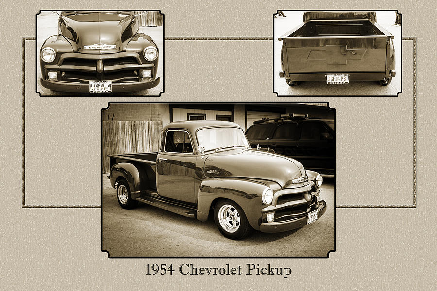 1954 Chevrolet Pickup Classic Car Photograph 6733.01 Photograph by M K Miller