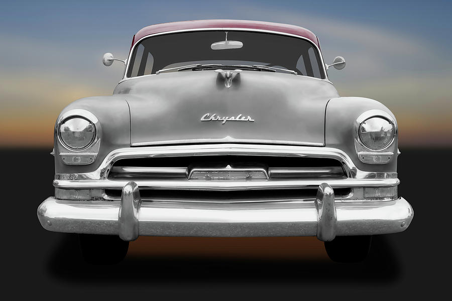1954 Chrysler Windsor Front Detail  -  1954chryslerwindsorfrontend183849 Photograph by Frank J Benz