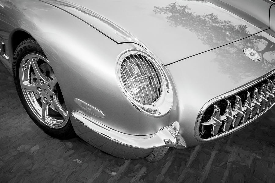 1954 Corvette Nomad BW Photograph by Rich Franco