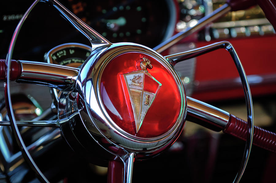 1954 Hudson Steering Wheel Photograph by Jill Reger