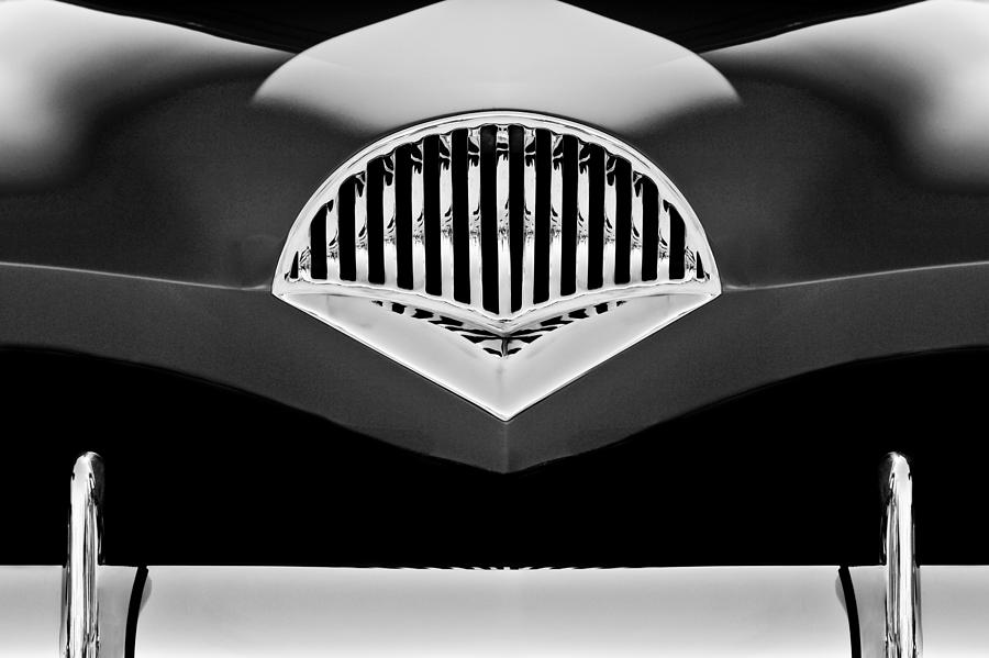 1954 Kaiser Darrin Grille black and white Photograph by Jill Reger