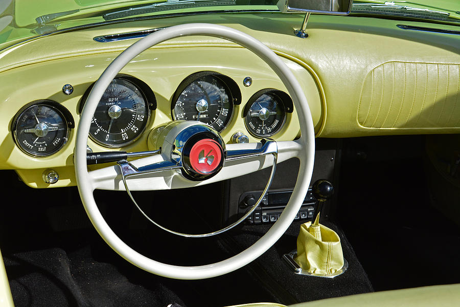 1954 Kaiser Darrin Interior Photograph by Mike Martin