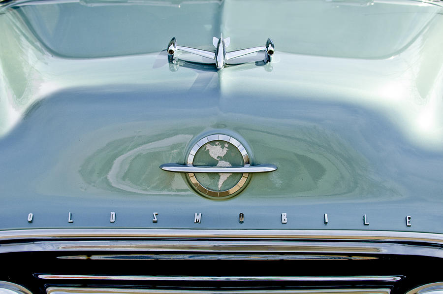 Car Photograph - 1954 Oldsmobile Super 88 Hood Ornament 3 by Jill Reger