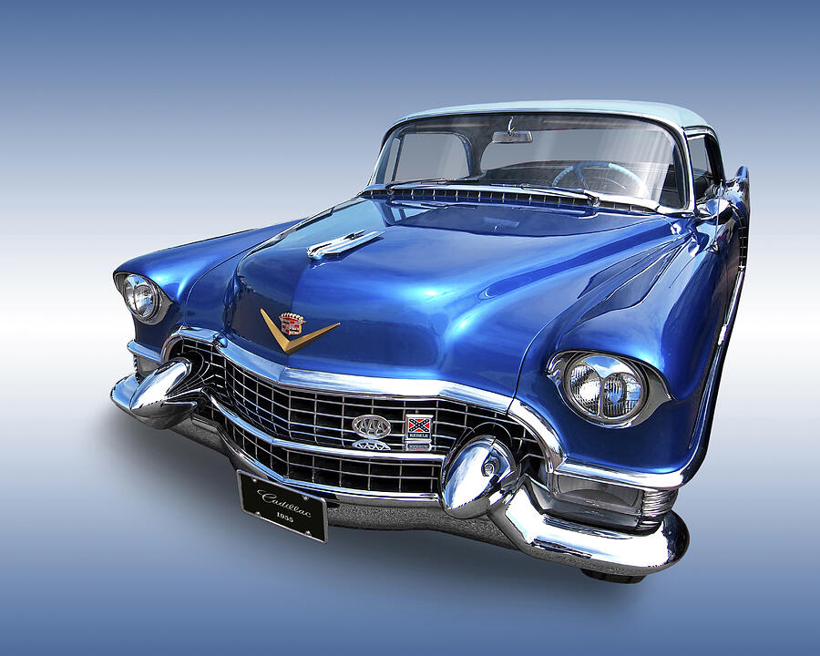 1955 Cadillac Blue Photograph by Gill Billington